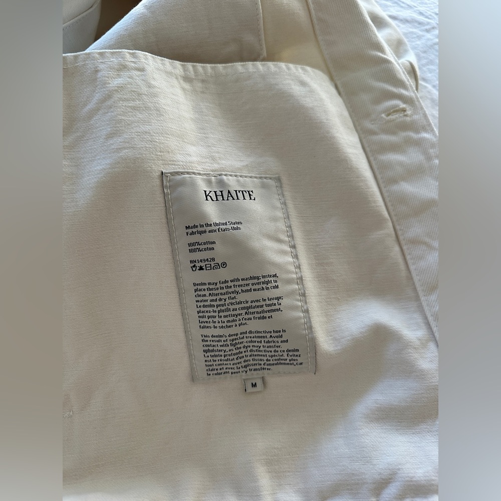 KHAITE Grizzo Cream Jean Jacket - Picture 3 of 9
